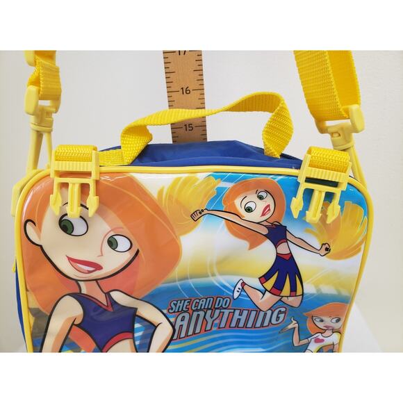 Rare Kim Possible Cheerleader Lunch Bag Box Soft Vinyl Vintage Disney - Picture 8 of 11